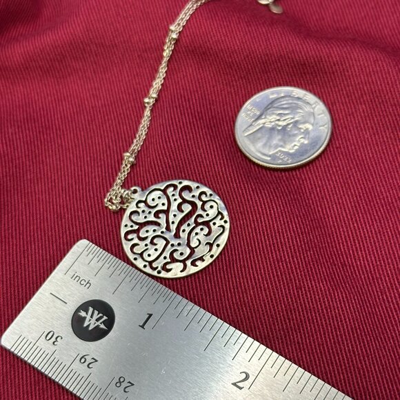 Silpada Sterling “Cut Above” Round Scroll Disc Necklace and Earrings Set - Picture 16 of 16